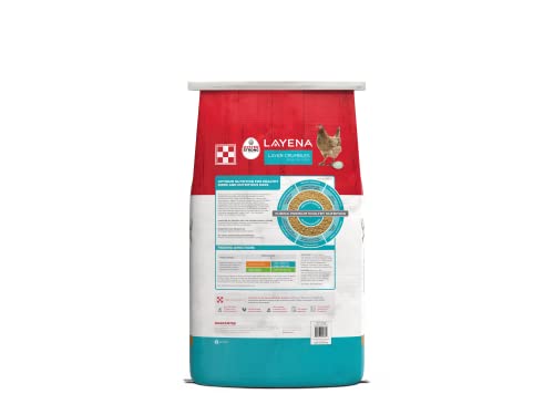 Purina Layena | Nutritionally Complete Layer Hen Feed Crumbles - Chicken Feed | 25 Pound (25 lb) Bag - size: 25 Pound (Pack of 1)