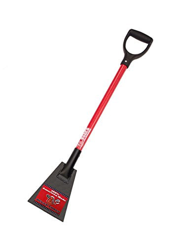 Floor Scraper - Heavy Duty 7-Gauge Scraper with Fiberglass D-Grip Handle for Tile Removal, Carpet Removal, Ice & Mud Scraping, Landscaping Tools, Flat Shovel - 100% Made in the USA, 7-Inch | D-grip; 7-gauge USA steel; fiberglass handle; polyester veil; po