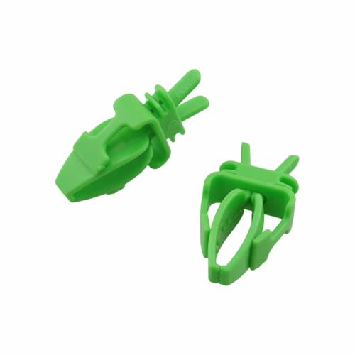 10PCS Bird Cage Parrot Feeding Tongs Squid Bone Shaped Fixed Fork Multi Functional Plastic Food Tongs Green for Small Animal Cage Vegetable and Fruit Feeding Tool