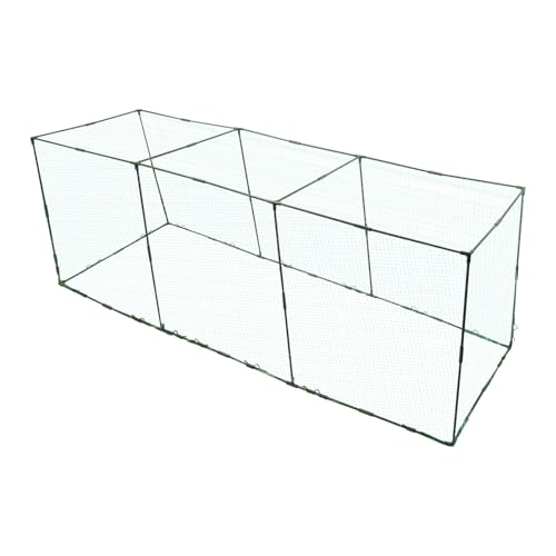Chicken Tunnel, 126" x 32" Run Coop Tunnel, 4-Cube Metal Mesh Runway, Portable Chicken Run Load Up 30Chicks/20 Chicken Suitable for Chickens Ducks Rabbits in Outside Yard