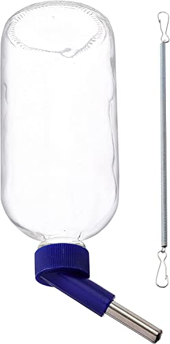 Lixit Glass Water Bottles for Rabbits, Ferrets, Small Birds, Guinea Pigs, Rats, Hamsters and Other Pets (16oz Pack of 2)
