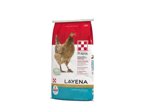 Purina Layena | Nutritionally Complete Layer Hen Feed Crumbles - Chicken Feed | 25 Pound (25 lb) Bag - size: 25 Pound (Pack of 1)