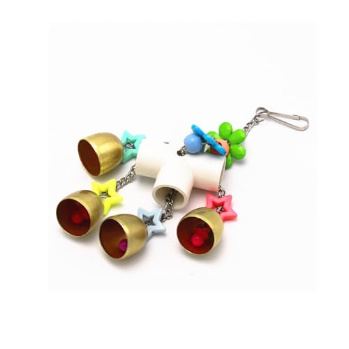 Parrot Bells Toy with Sweet Sound Bird Chewing Toy for Bird Budgie Parakeet Cockatiel Conure African Grey Lovebird