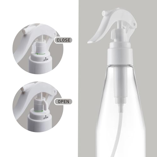 10 oz Continuous Spray Bottle for Hair, Ultra-Fine Water Spray Bottle for Cleaning, Plants, Pets (Plastic, White, 300ml) - color: white