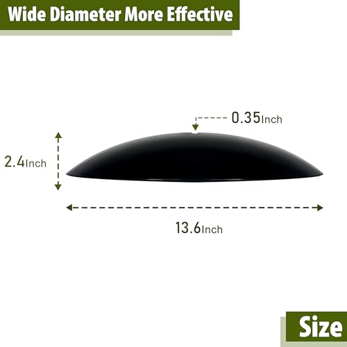 13" Bird Feeder Rain Guard, Hummingbird Feeders Shade Dome Cover, Hanging Baffle for Bird Feeder Pole,Smart Birds Feeder Umbrella (Black), 2 Pack - color: Black, size: 13Inch / 2 Packs