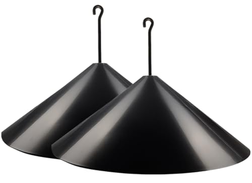 Squirrel Baffle for Bird Feeder Pole, Outside Hanging Mount Bird House Guard for Outdoor Shepherd’s Hook,19 Inch Diameter, 2 Packs - size: Hang mount-2