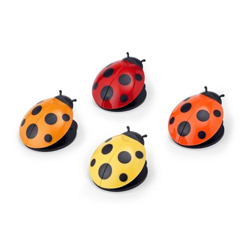Genuine Fred BAG LADIES, Ladybug Bag Clips, Set of 4, Cute and Durable Food Storage Clips, Keeps Food Fresh, Fun Kitchen Accessories and Great Gift for Ladybug Lovers - style: LADIES