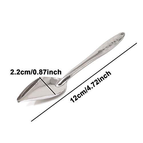 Honbay 4PCS Stainless Steel Bird Feeder Spoons Parrot Feeding Scoops Hand Feeding Spoons for Parrot