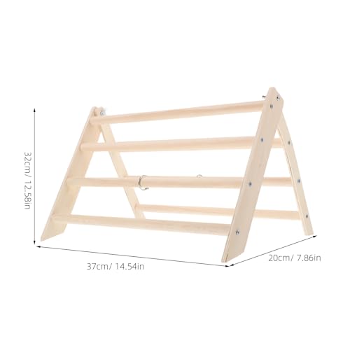Totority Chicken Perch Stand Wooden Roosting Bar for Baby Chicks Poultry Coop Accessories Stable Detachable 13.38X9.84X7.87 Inches