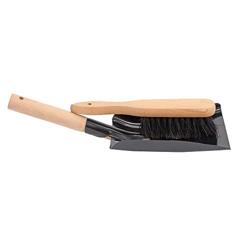 Coal Shovel and Hearth Brush Set Made of Natural Wood and Coco Bristles, Hearth Tidy Set, Fireplace Shovel and Brush, Fireplace Tool Set, Metal Brush Pan Set, Fireplace Tools, Firepit Tools