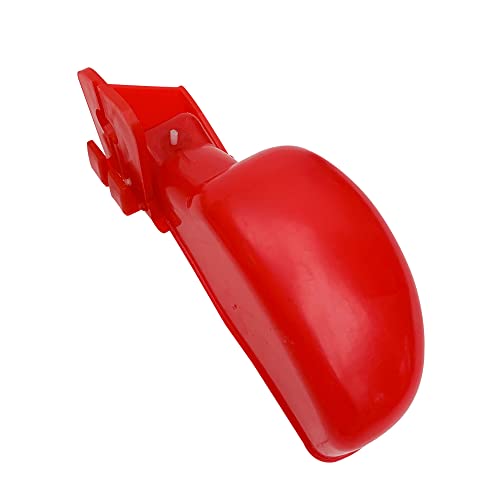 10set Quail Waterer Automatic Bird Water Cups for Cage Hang Drinker Poultry Bird Watering System (Red) - color: Red