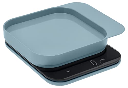 Rosti Mensura Kitchen Scale Accurate Measurements Made Effortless - Experience Precision Cooking with Battery - Powered Convenience - Requires 3 AAA Batteries for Reliable Performance (Dusty Blue) - color: Dusty Blue, size: 16.5 x 20.3 x 3cm