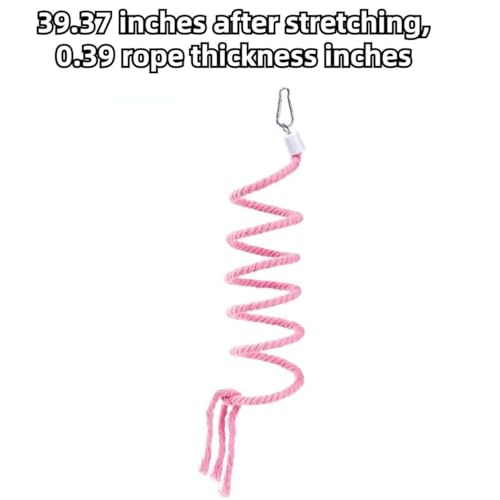 Sugar Glider Toys, Sugar Glider Climbing Ropes, Hanging Toy Cage Accessories, Enrichment Toy, Soft Touch Small Pet Swing Toys for Rats, Birds (Pink) - color: Pink