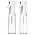 VIGOR PATH Continuous Spray Bottle for Hair – Fine Mist Mister for Hairstyling, Cleaning, Plants, Pets, Barbers, Salons, and Essential Oil Applications (300ml/10 oz) Clear 2 Pack - size: 10 oz - Clear - 2 Pack