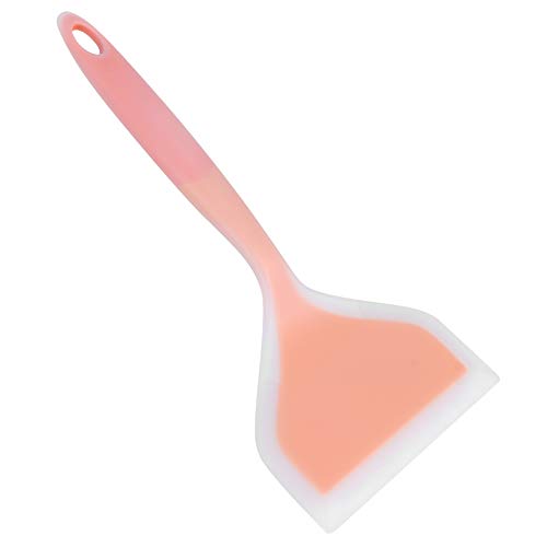 Silicone Pancakes Shovel Wide Spatula Turner, Soft Edge Turner - color: Orange,Green
