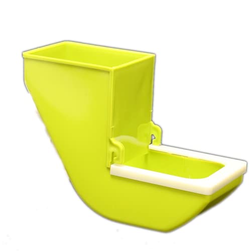 Bird Cage Feeder Tipping, Parrot Food Container Feeding Station Foraging Cage Accessories Suitable for Parrot Cockatoo Canary Lovebird