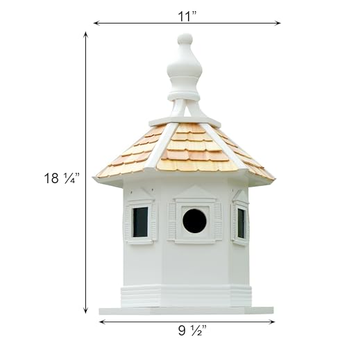 Home Bazaar Enchantment Bird House, White, Decorative Bird Houses