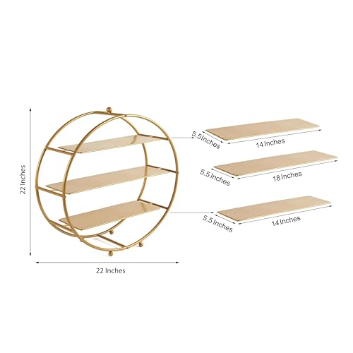 Efavormart 3-Tier Metal Round Cupcake Stand 21" Matte Gold - Durable Contemporary Dessert Holder Appetizer Display for Upscale Events Banquets & Gatherings - color: Gold, size: 3-Tier 21" Round