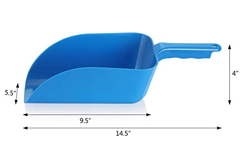 New Star Foodservice Commercial Grade Polycarbonate Plastic Utility Ice Scoop, Blue, 64 oz - color: Blue, size: 64 oz.