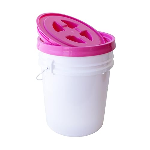 Handy Pantry Smart Seal 5 Gallon Screw-On Bucket Lid (Pink, 1 Pack) - color: Pink