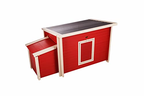 New Age Pet ecoFLEX Fontana Chicken Barn - color: Red, size: 52.4"L x 29.4"W x 29.1"H