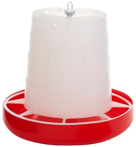 Little Giant® Deluxe Plastic Hanging Poultry Feeder - Heavy Duty Automatic Container for Chickens, Turkeys, Ducks, Geese, and Other Poultry - Made in USA | 22 Pound - size: 22 Pound