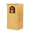 Cinnvoice Large Owl Houses for Outdoors 13" x 13" x 26", Treated Exterior Grade Plywood Owl Nesting Box with Arch Opening Large Bird House for Outside Backyard, Easy Assembly Required