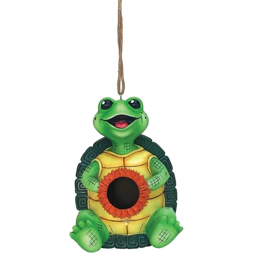 Spoontiques - Birdhouse - Garden Décor - Decorative Bird House for Yard and Garden Decoration - Hanging Novelty for Outdoor Patio - Turtle Birdhouse - color: Turtle