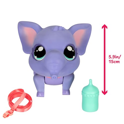 Little Live Pets My Walking Elephant Toots, Walks, Dances & Sways | 25+ sounds & reactions, includes leash & feeding bottle; interactive pet toy for kids ages 5+ - style: Walking Elephant