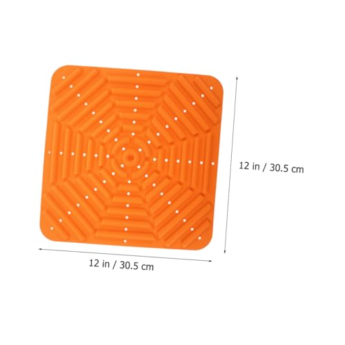 Angoily 2pcs Washable Chicken Coop Nesting Pads Lightweight Silicone Bedding Mats for Nesting Boxes Durable and Easy to Clean Chicken Cage Floor Protection Gray Orange
