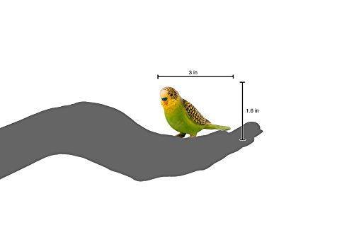MOJO – Budgerigar (Australian Parakeet) Green | Hand-Painted Toy Figure | Farmland Pet Bird Collection | True to Life & Highly Detailed | Designed in UK