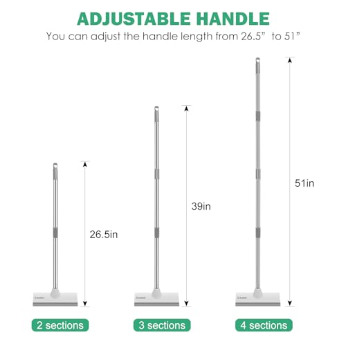SetSail Floor Scrub Brush with 51-Inch Long Adjustable Handle 2 in 1 Scrape Brush Stiff Bristle Floor Scrubber for Cleaning Shower Bathroom Garage Kitchen Wall Deck Tub Tile | 2 in 1 Scrape Brush Stiff Bristle Floor Scrubber for Cleaning Shower Bathroom G