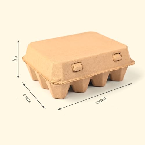 30 Pcs Blank Pulp Egg Cartons, 3 * 4 Style Square Tray, Holds 12 Eggs, Made of Recycled Pulp, Sturdy and Durable, Suitable for Egg Containers at Home, Chicken Houses, Markets, Restaurants