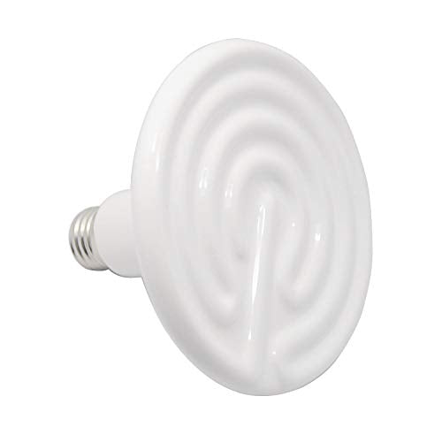 250W 110V Pet Ceramic Heat Lamp, Pet Infrared Bulb Emitter Lamp No Harm No Light Heat Lamp Bulb for Pet Brooder Coop Chicken Lizard Turtle Snake - color: White