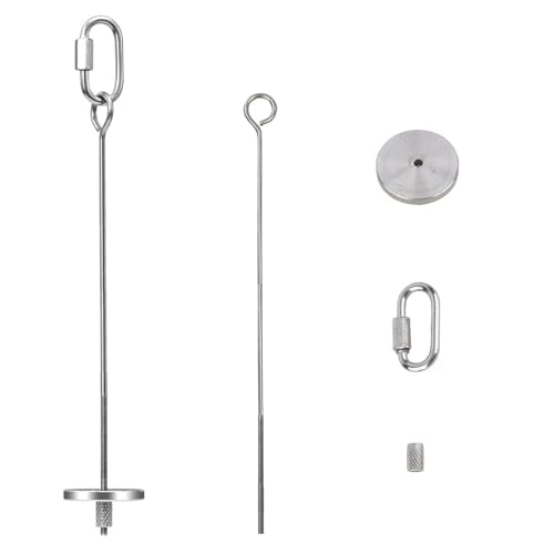 1pcs Hanging Bird Treat Skewer Parrot Fruit Feeder, 13 Inch Stainless Steel Bird Food Holder Parrot Fruit Food Skewer with Washer Nut Parakeet Treat Holder Feeder for Parrot Budgie Conure, LXLVOUEG - size: Screw-13inches-1P