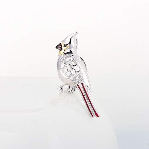 Cardinal Bird Cage Pendants for Women Sterling Silver
