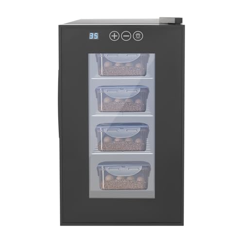 Reptile Incubator 23L Digital Incubator for Small Reptiles 6 Gal Reptile Incubators Cabinet for Hatching Eggs with Cooling and Heating 10-40°C
