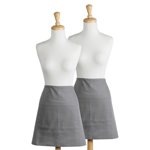 DII Everyday Basic Kitchen Collection - color: Gray, size: Regular Size Chef Apron