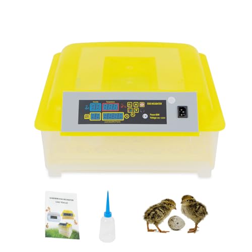 CROSSDESIGN Automatic Digital Egg Incubator 48 Eggs Poultry Hatcher Machine Breeder w/Temperature Control & Auto Turning for Hatching Chicken Duck Goose Quail Birds - size: 48 Eggs
