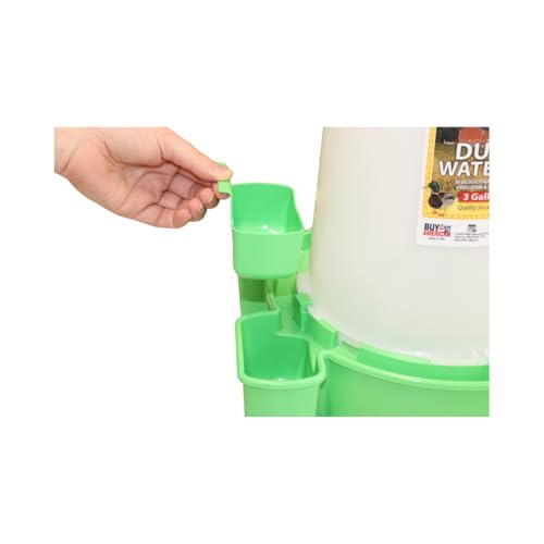 Little Giant® Duck Waterer - Durable Plastic Poultry Waterer for Ducks and Waterfowl - Removable Cups - 3 Gallon Capacity - Made in USA