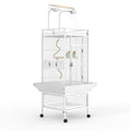 Garvee 60in Large Bird Cage, Rolling Parakeet Cage with Play Top, Bird Rope Perche, Big Bird Cages for Parrots, Parakeets, Cockatiels, Conures-White