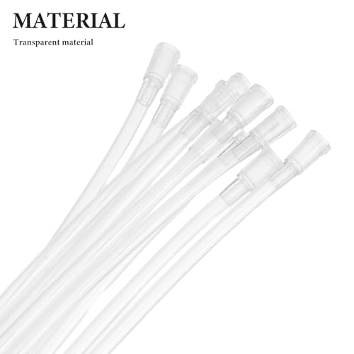POPETPOP 100 Pcs Parrot Feeding Tubes: Transparent Plastic Baby Bird Milk Feeding Hose, Parrot Water Feeder Tool for Nursery Baby Bird Budgies Cockatiels - Easy to Clean