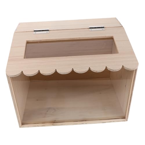 Sewroro Chick Brooder Box with Temperature for Small Birds 40x30x30cm Poultry Breeding Incubator Suitable for Chicks Quail Ducks with Feeder and Water Holder