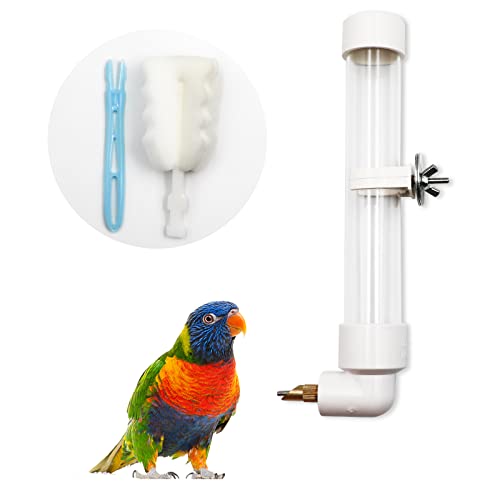 Automatic Bird Water Bottle - No Drip Hanging Drinker for Small Pets Birds Parrots Parakeets Finches Cockatiels