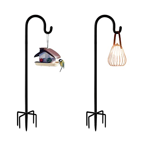 Shepherd Hooks 36 inches for Bird Feeders Outside Heavy Duty Shepherd Stand Plant Hanger Yard Hooks for Lanterns,Solar Lights,Bird Feeder,Wedding,Planter Pot-2 Packs - color: 2 packs-36in