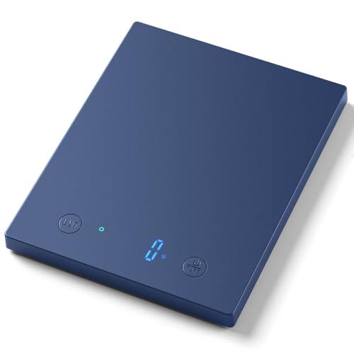 Homebuds 22lb/10kg Food Scale, Precision 0.1oz/1g by Our Professional Scale Factory Since 2001, Kitchen Scales Digital Weight Grams and Ounces for Cooking and Baking, LED, 3*AAA Batteries, Blue - color: Blue