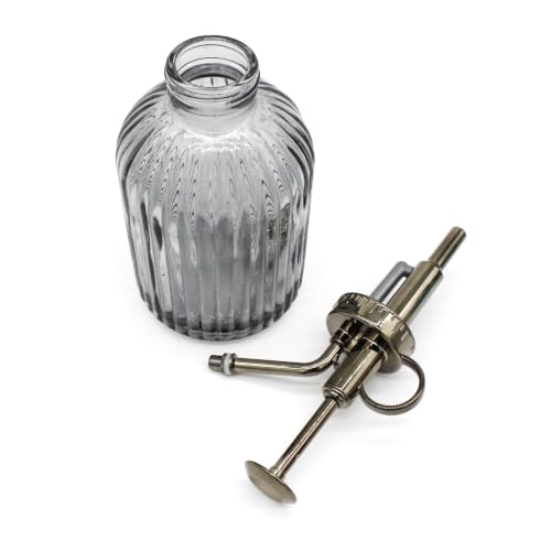 Glass Plant Mister Spray Bottle, 350ML Vintage Plant Spritzer with Top Pump Watering Can for Indoor Outdoor House Plants,Flowers (Gray) - color: Gray