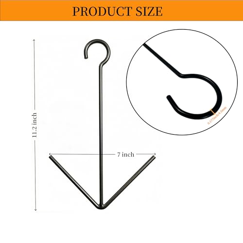 2 Pack Oriole Feeder for Outdoors Hanging, Fruit Feeder with 2 Prongs for Oriole and Wild Birds, Black with Hook, Garden Patio