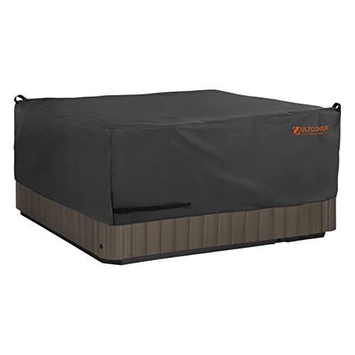ULTCOVER Smart Selection Outdoor Hot Tub Hard Cover Protector Waterproof Square SPA Cover Cap 76 inch, Black - color: Black, size: 76"(L)x76"(W)x20"(H)