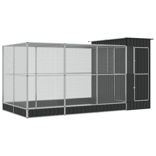 Aviary Cage with Extension and Lockable Door, Steel Large Bird Cage, Aviary Spacious and Versatile Cage for Small Size Birds Parrots Parakeet Cockatiel Flight Bird, 163.8"x79.9"x85",-262 - size: 163.8"x79.9"x85"